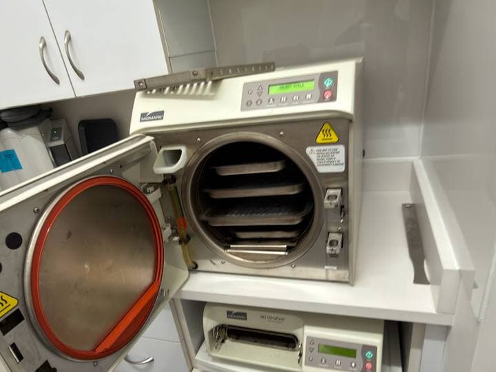 Midmark sterilizer with the chamber open